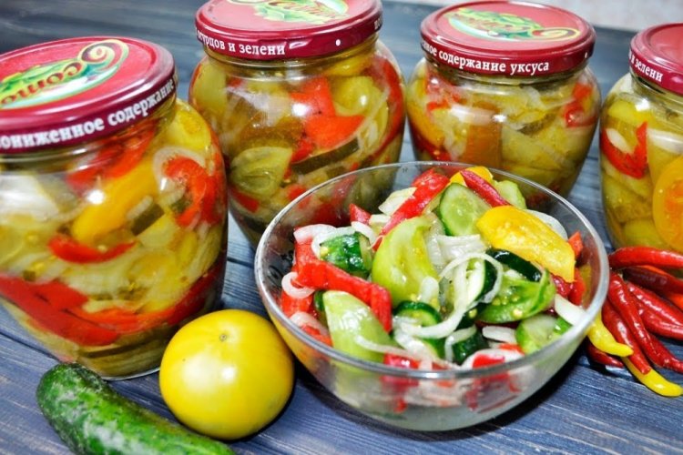 Салат «Донской» с зелеными помидорами на зиму