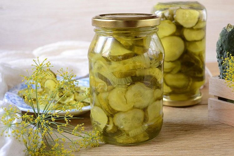 Огурцы по-фински со стерилизацией