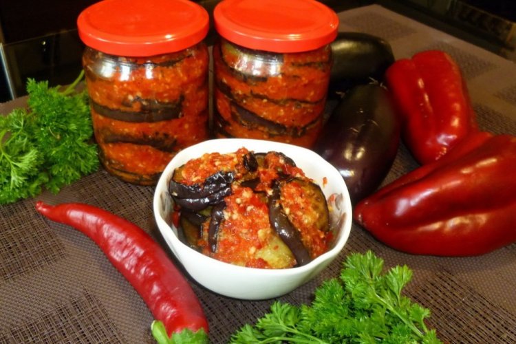 Острые баклажаны без варки на зиму