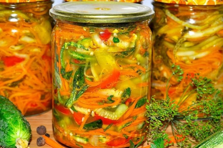 Салат из патиссонов с зернистой горчицей