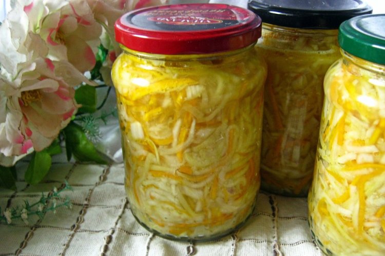 Салат из патиссонов по-корейски на зиму