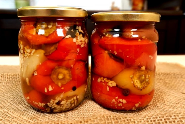 Жареный болгарский перец целиком на зиму