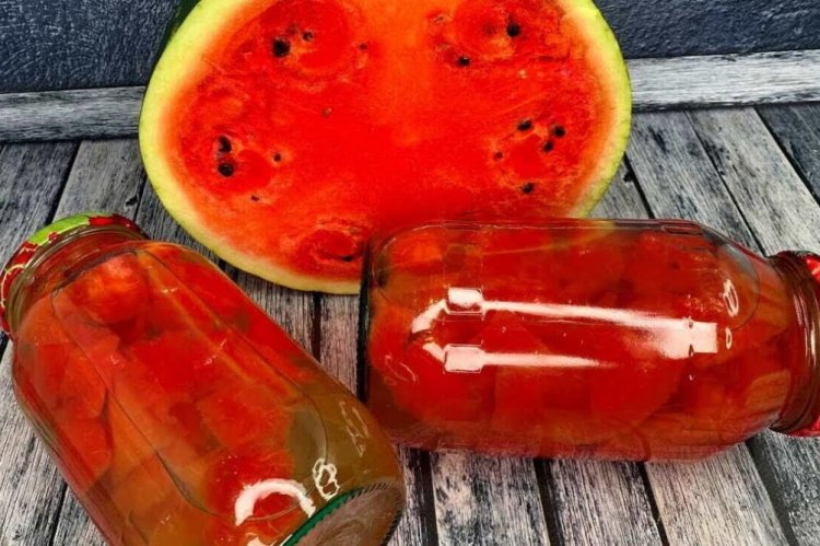 Компот из арбуза в сиропе на зиму