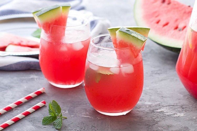 Компот из арбуза с мятой