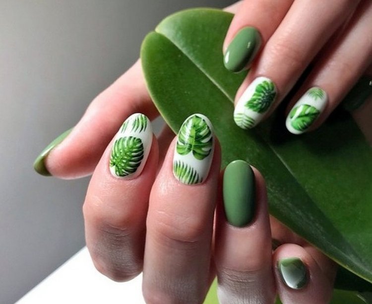 Маникюр с мотивами джунглей