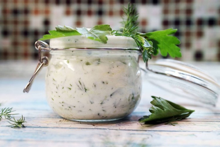 Йогуртовый соус для креветок