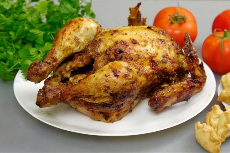 Курица-гриль с майонезом и чесноком в духовке