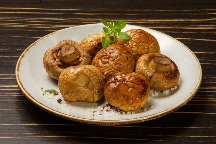 Шампиньоны на гриле с лимонным соком