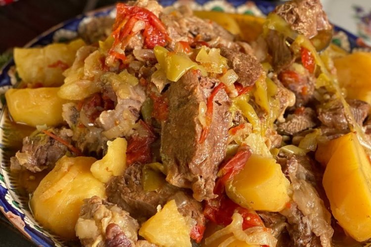 Картошка с мясом в афганском казане