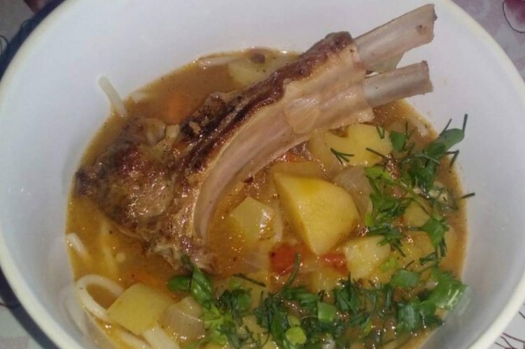 Лагман в афганском казане