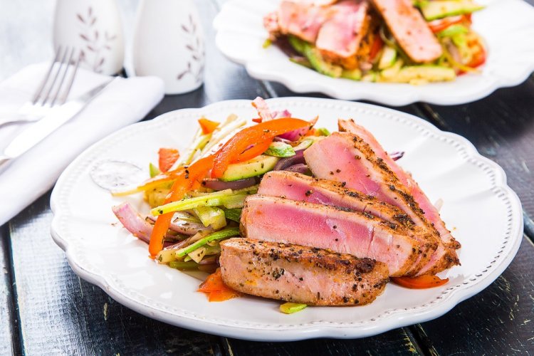 Тунец на гриле