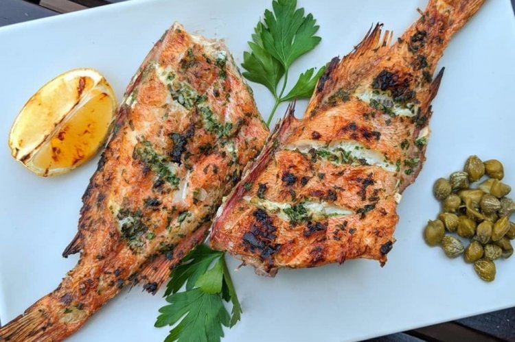 Окунь на гриле