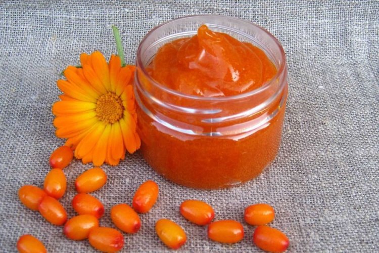 Янтарное варенье из облепихи с агар-агаром