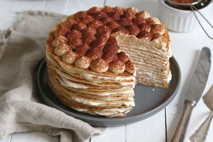 Блинный торт «Тирамису»