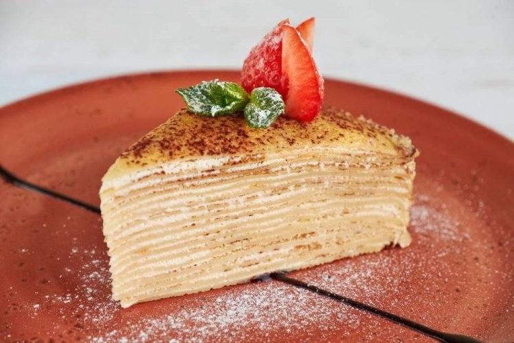 Блинный торт с творожным кремом