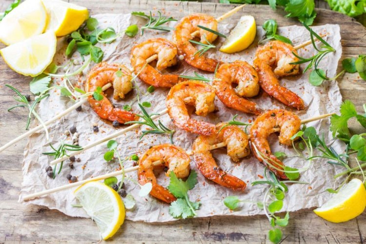 Острые креветки на гриле