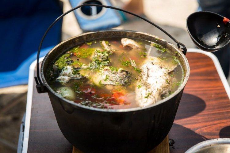 Уха из сазана на грибном бульоне