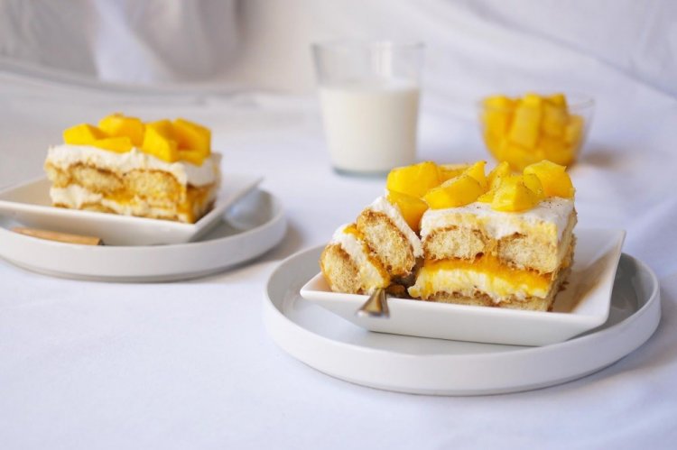 Тирамису с рикоттой и манго