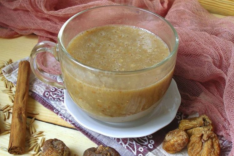 Закваска с ячменем, овсяными хлопьями и сухофруктами