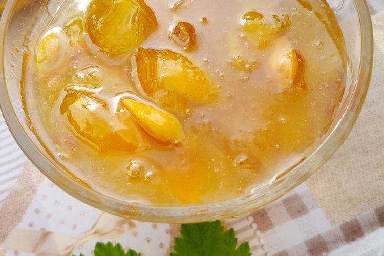 Варенье из желтой сливы половинками