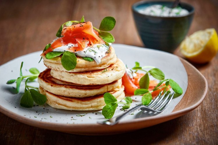 Панкейки на кефире с сыром