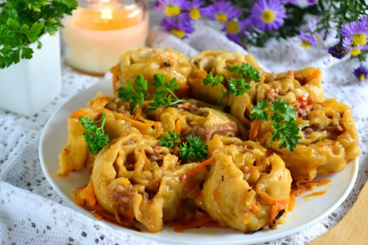 Ленивые пельмени с пикантной начинкой