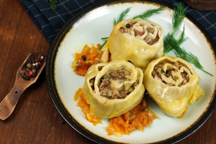 Ленивые пельмени с говядиной и гречкой