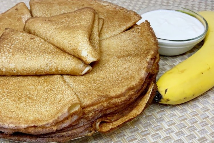 Банановые дрожжевые блины