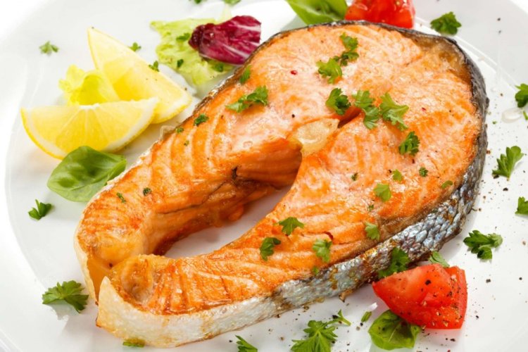 Стейк из лосося в духовке