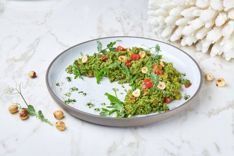 Кускус с соусом песто