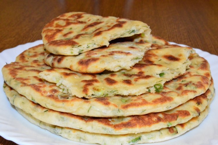 Лепешки на воде с творогом