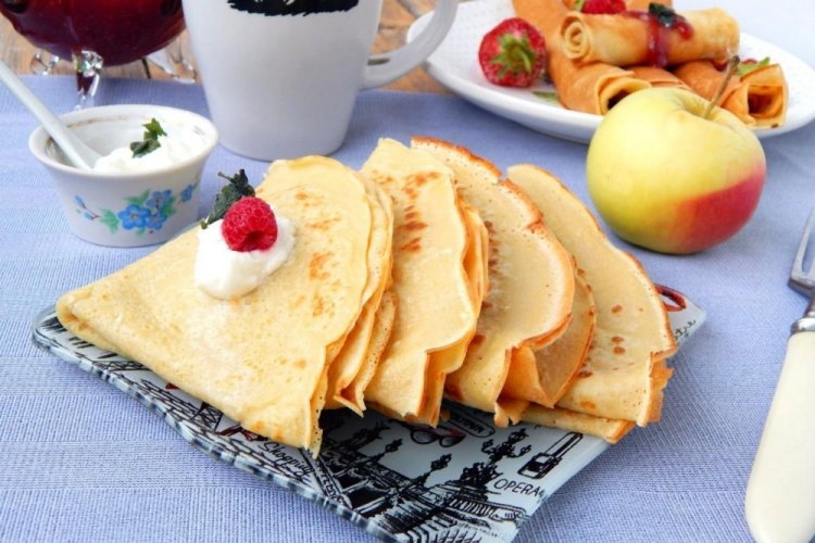 Блины из рисовой муки на овсяном молоке