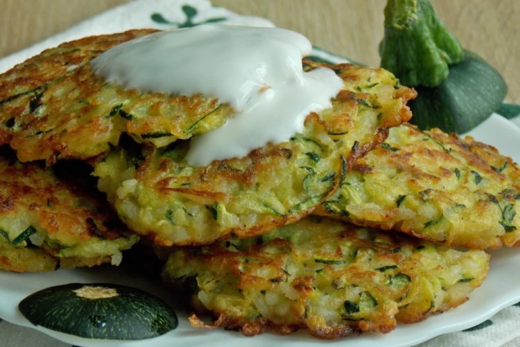 Драники из кабачков с рисом без яиц