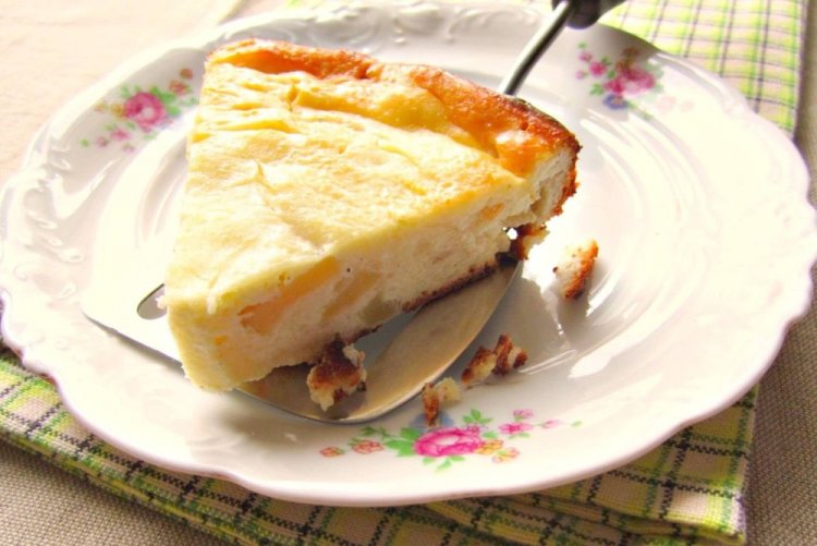 ПП творожная запеканка с яблоками