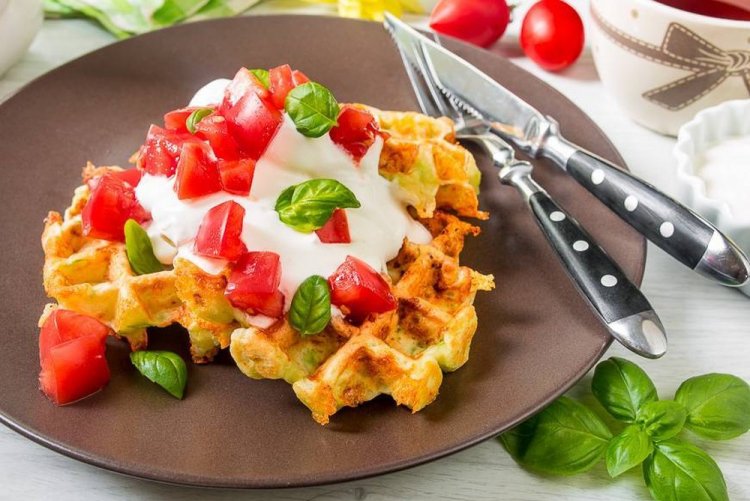 Вафли из кабачков с манкой