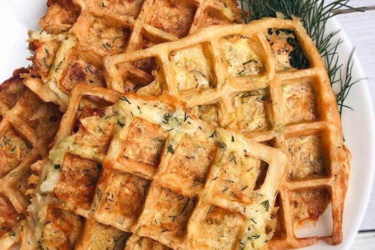 Вафли из кабачков с гречневой мукой