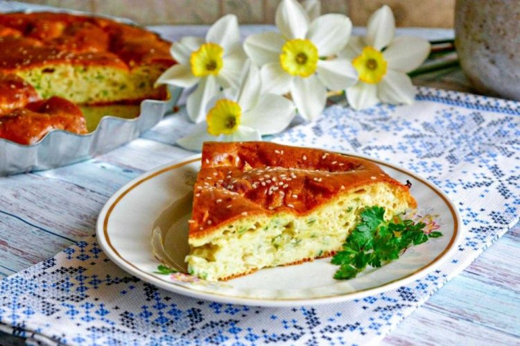 Пирог с капустой на молоке