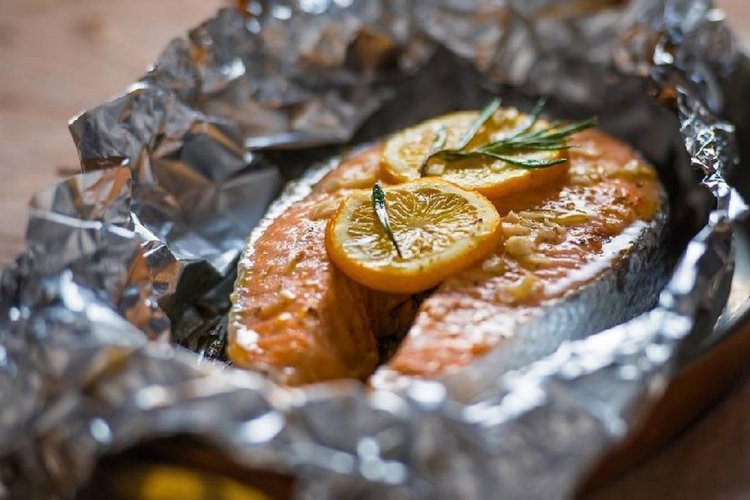 Стейки из семги в фольге