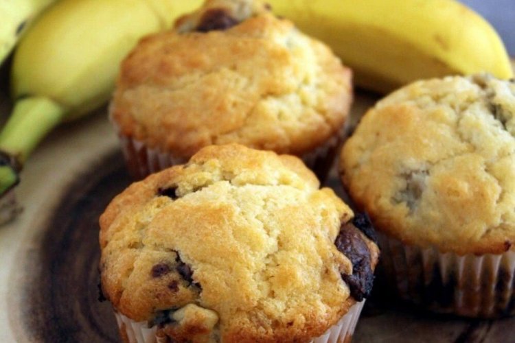 Бананово-творожные маффины