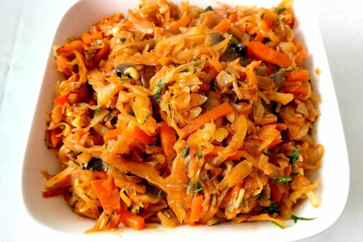 Рагу из рыжиков с овощами