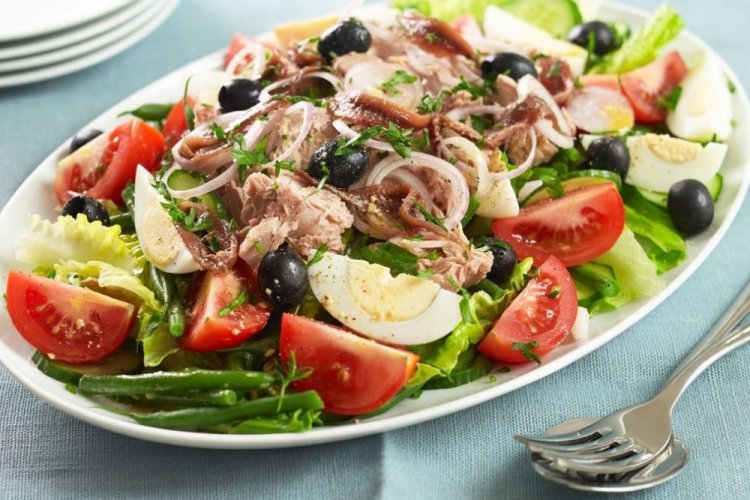 ПП салат с тунцом и стручковой фасолью