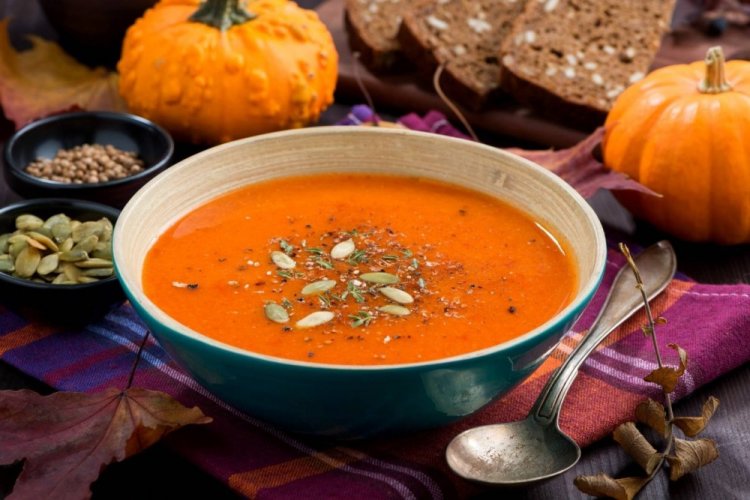 Чечевичный суп-пюре с тыквой