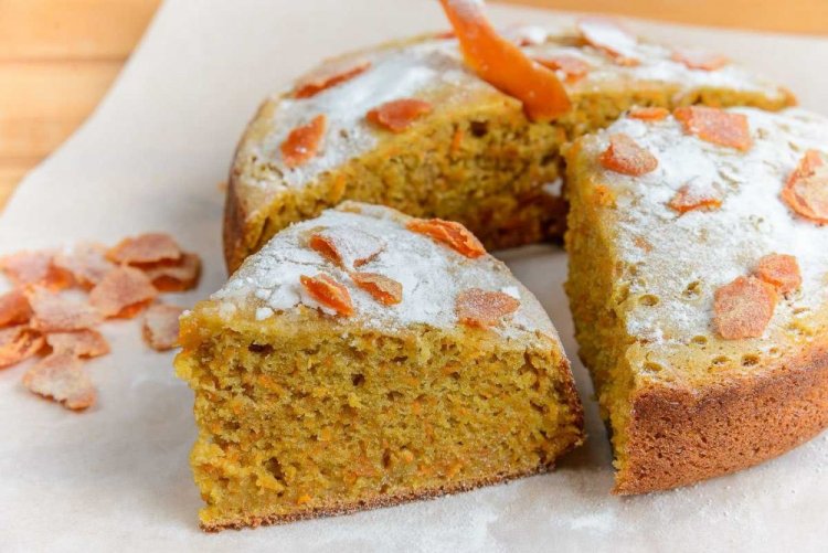 Морковный пирог на рисовом молоке