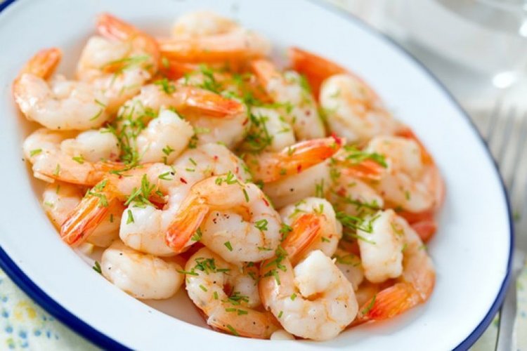 Креветки на пару