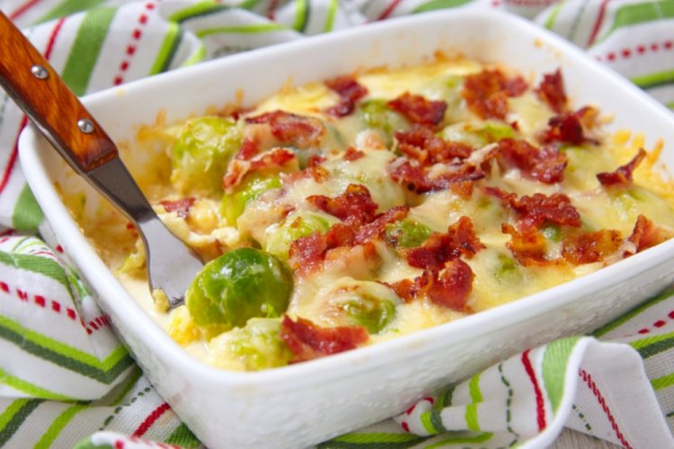 Кето-запеканка с брюссельской капустой