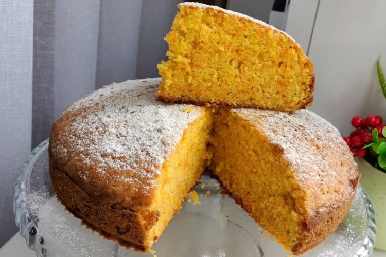 Диетический морковный пирог на кефире