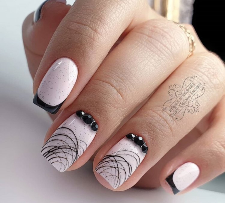 Паутинка на короткие ногти