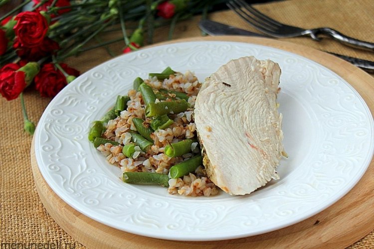 Гречка с индейкой в духовке