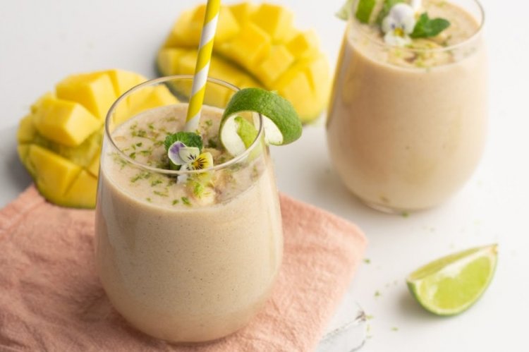 Смузи с творогом на соевом молоке