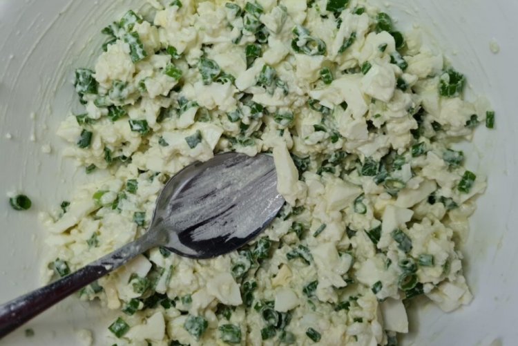 Начинка с яйцом и сметаной для пирожков